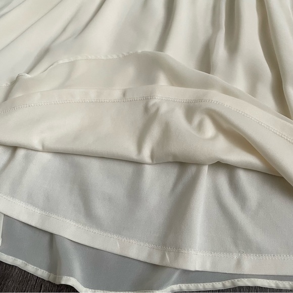 Ivory Cream 3/4 sleeves lace mini Dress Juniors ( 6) - Picture 5 of 10